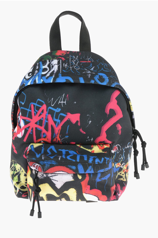 Mochila pequeña con bolsillos delanteros GRAFFITI de Vetements