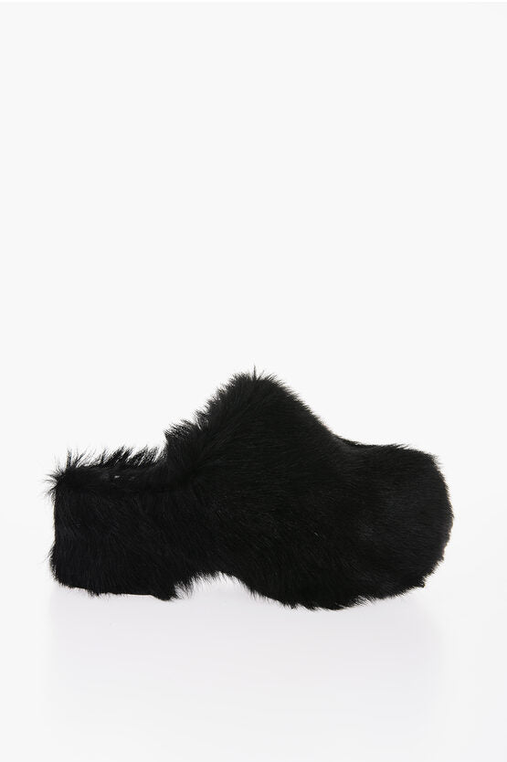 Jil Sander Fur Chunky Mules