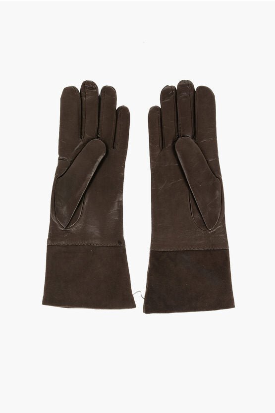 Accessories - Gloves - Gala Gloves Leather Gloves with Cashmere Lining and Suede Panel - GC120210900436 - Ask Me Wear