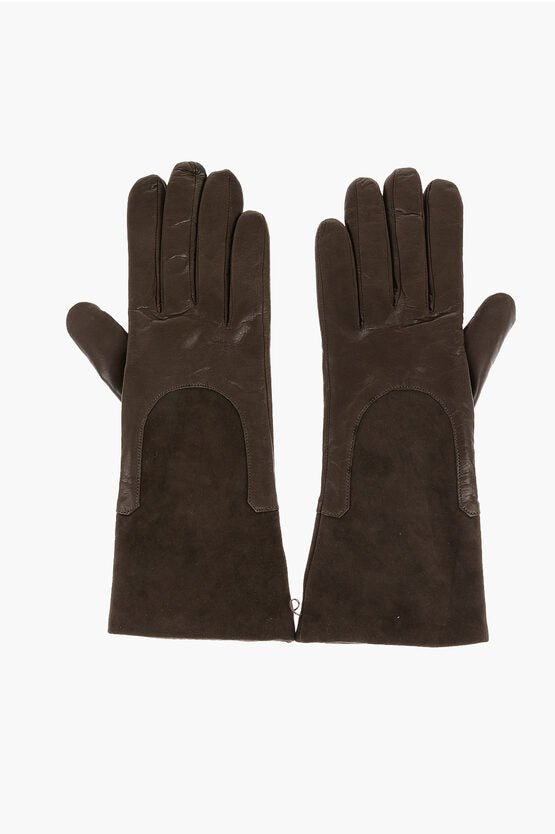 Accessories - Gloves - Gala Gloves Leather Gloves with Cashmere Lining and Suede Panel - GC120210900436 - Ask Me Wear