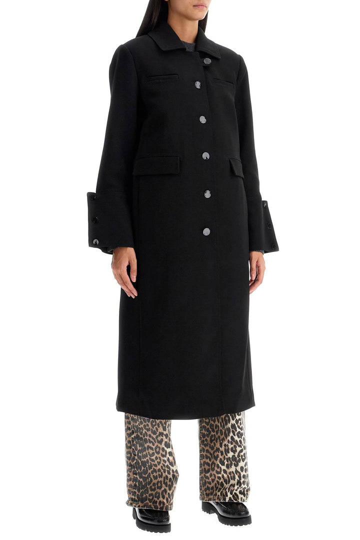 Clothing - Ganni Long Single - Breasted Coat - 242671DCA000004 - 099 - 36 - Ask Me Wear