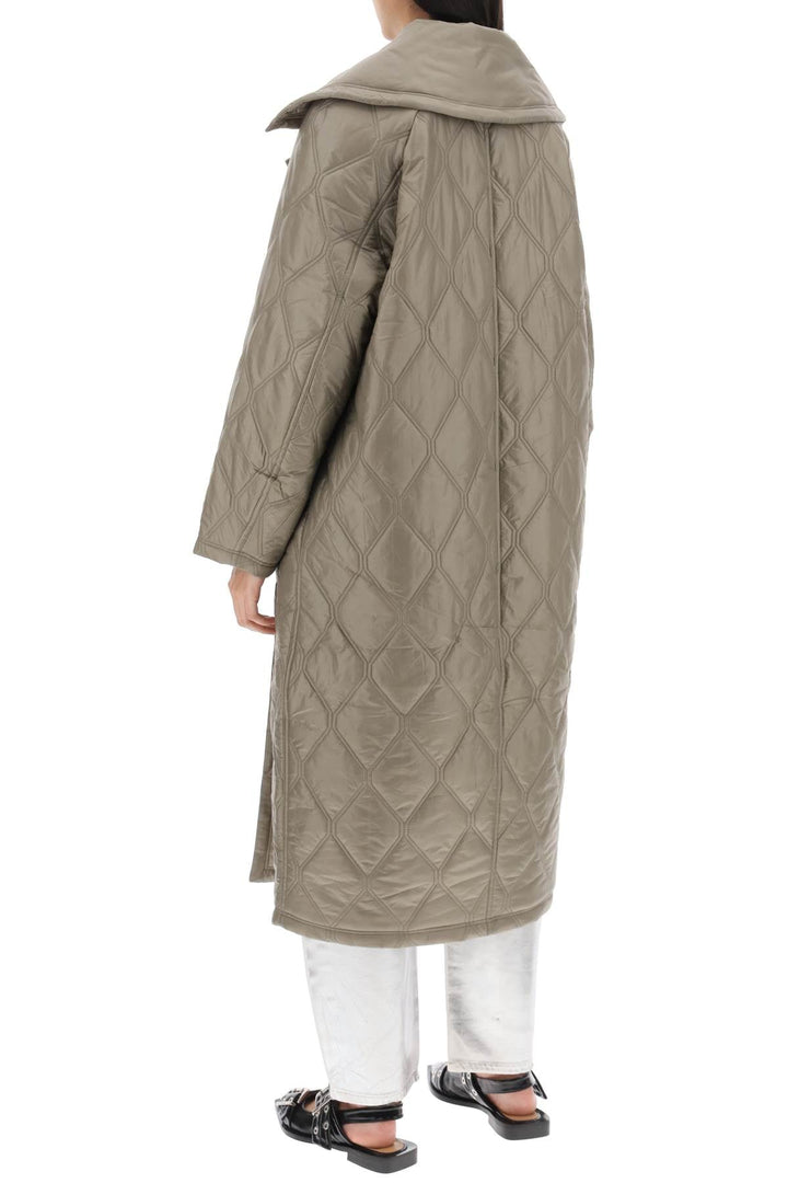 Clothing - Ganni Quilted Oversized Coat - 241671DCA000002 - 019 - 34 - Ask Me Wear