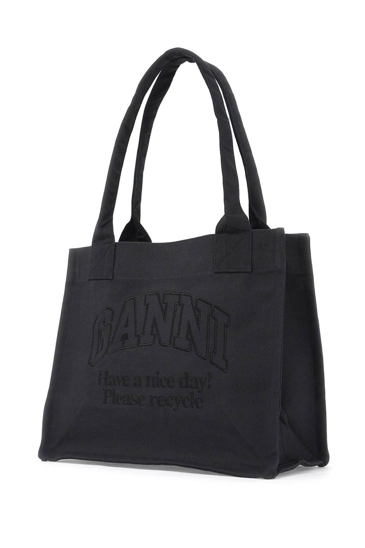 Bags - Ganni Recycled Cotton Tote Bag In - 242671ABS000013 - 252 - os - Ask Me Wear