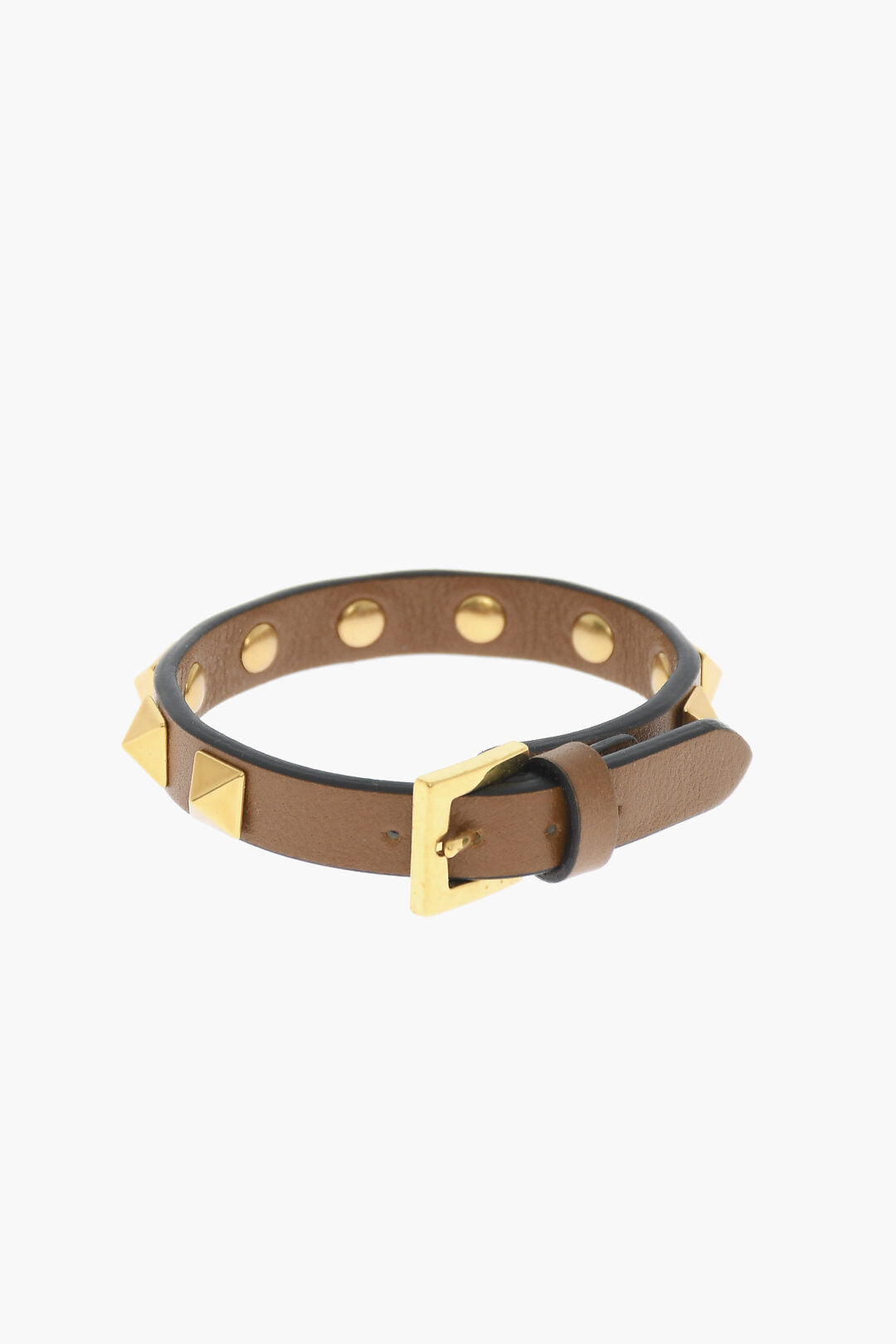 Valentino GARAVANI Leather Bracelet with Golden Studs