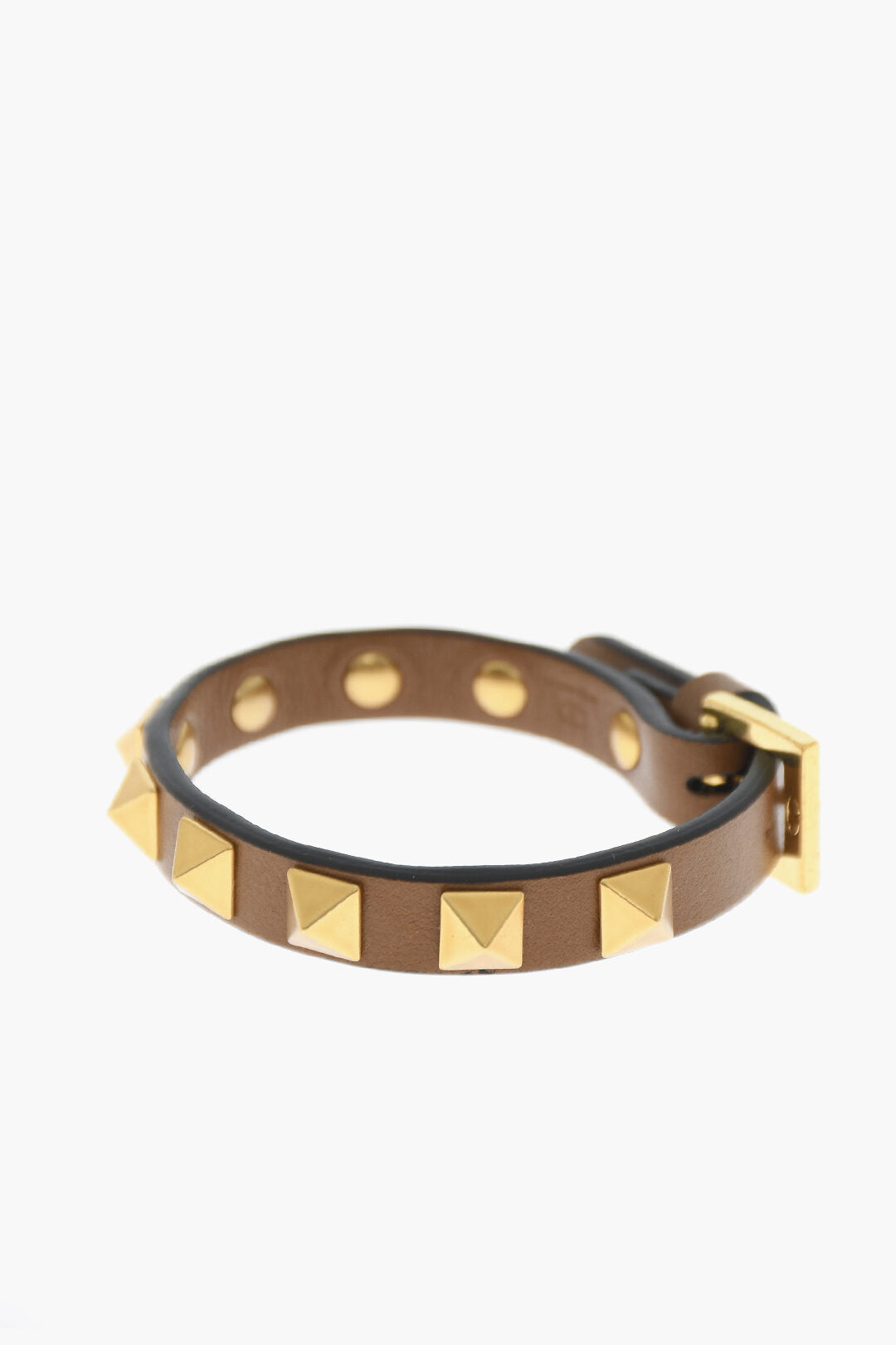 Valentino GARAVANI Leather Bracelet with Golden Studs