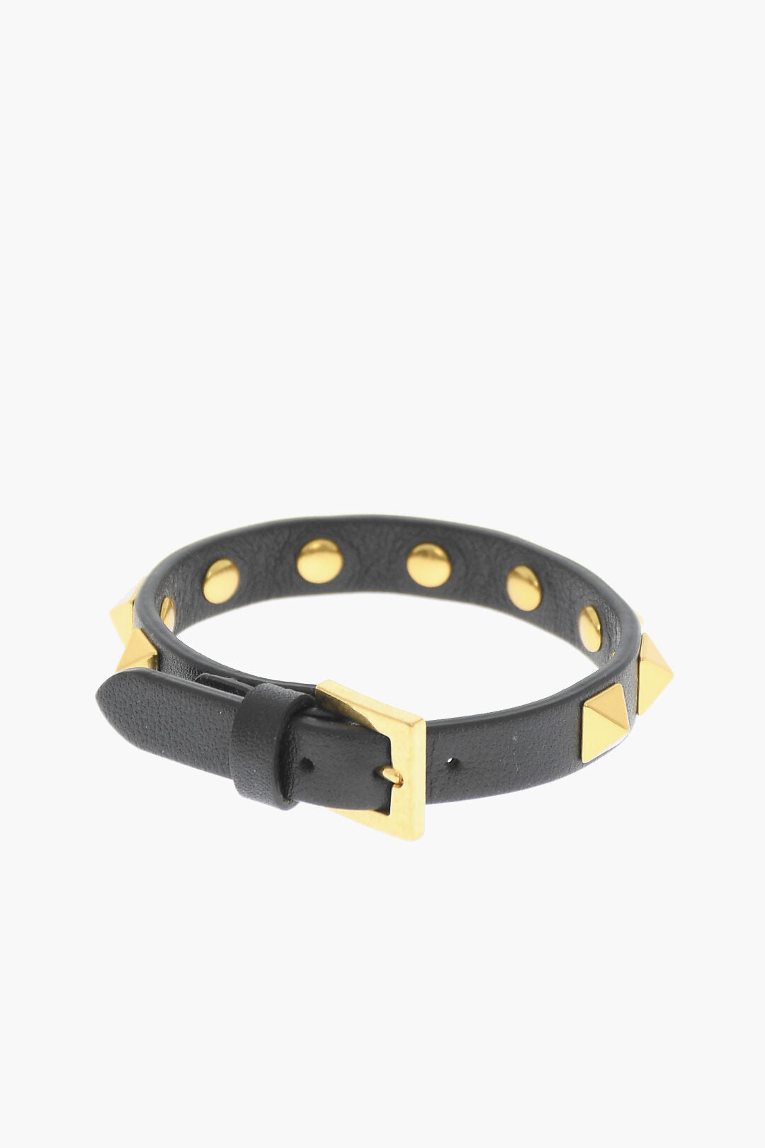 Valentino GARAVANI Leather Bracelet with Golden Studs