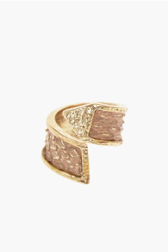 Rings - Gentryportofino Python Detail CONTRARIE Brass Ring - 8034070276296 - Ask Me Wear