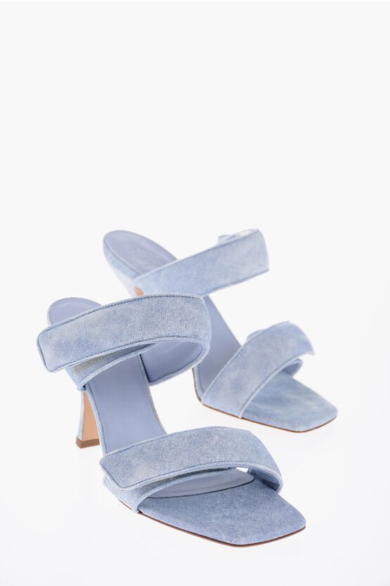 Shoes - Giaborghini Stonewashed Denim PERNI Sandals 10cm - 8057971763863 - Ask Me Wear