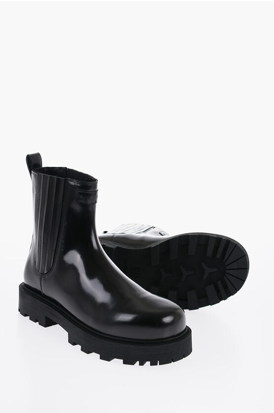 Shoes - Givenchy Brushed Leather Cheslea Boots With Tank Sole - 3617012431387 - Ask Me Wear