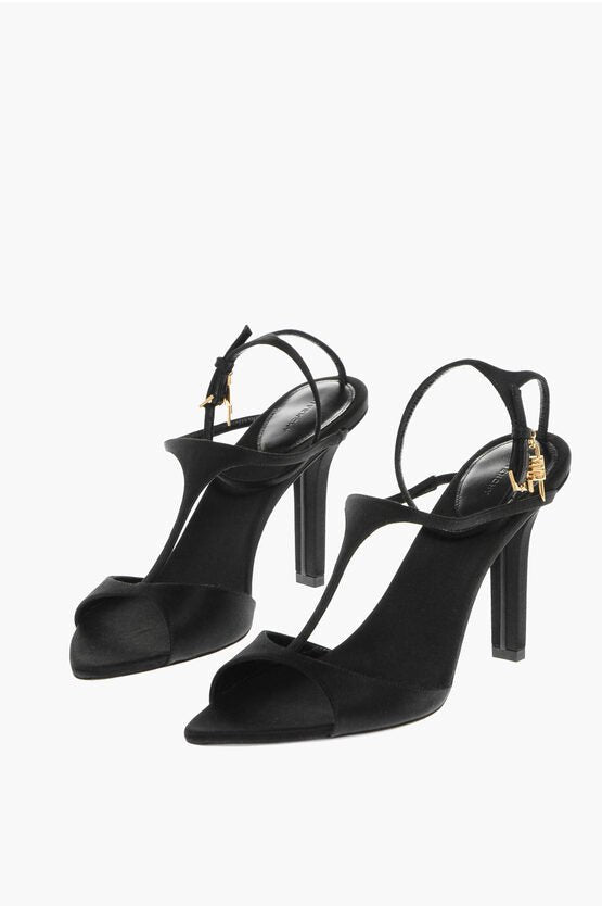 Shoes - Givenchy Satin T - Bar Sandals with Cuir Sole 9.5cm - 3617012010735 - Ask Me Wear