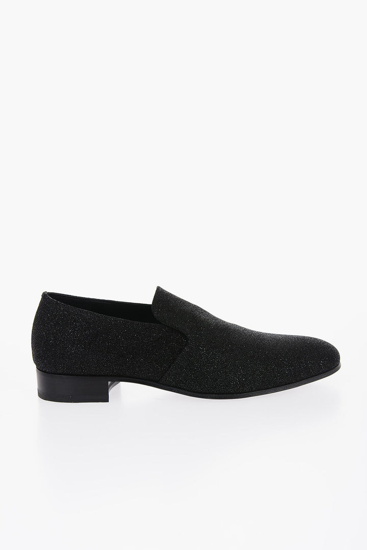 Alexander McQueen Glittered Leather Loafers