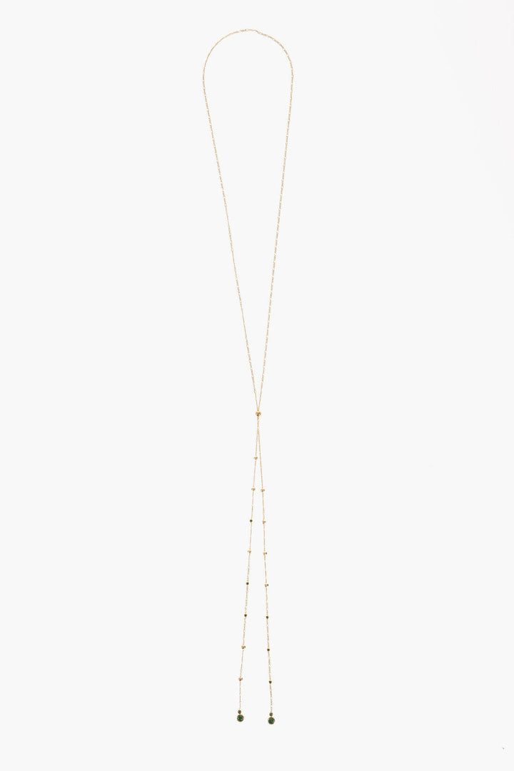 Bottega Veneta Gold Color Silver Necklace with Stone Pendants