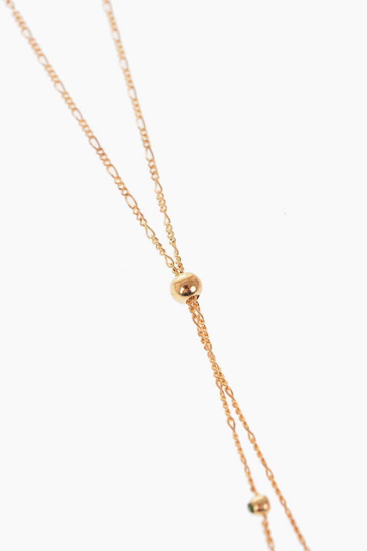 Bottega Veneta Gold Color Silver Necklace with Stone Pendants