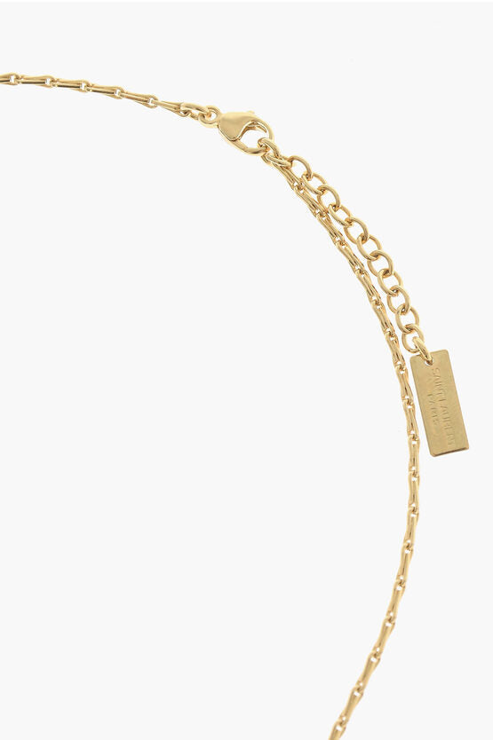 Collar de cadena con efecto dorado de Saint Laurent