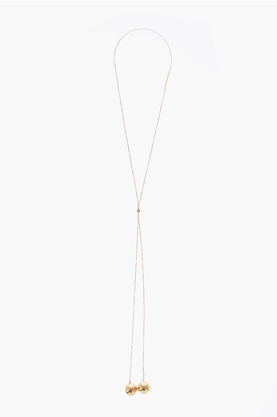 Bottega Veneta - Other - Bottega Veneta Golden Necklace with Double Ball Pendant - 8094133638 - Ask Me Wear