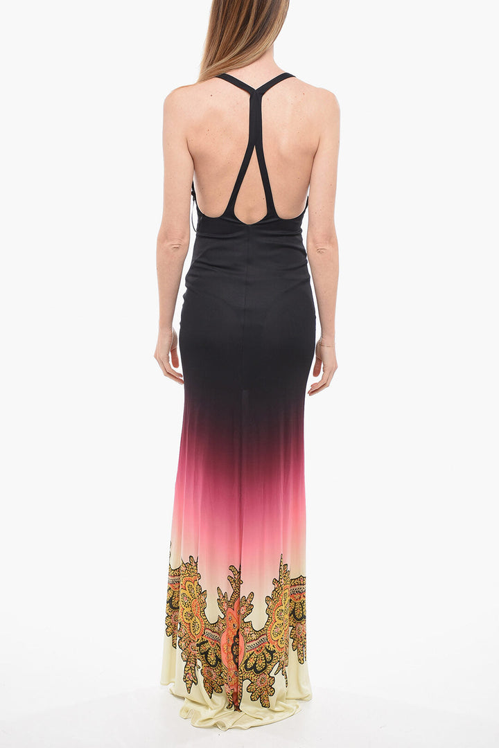 Etro Gradient Longline Dress with Paisley Print