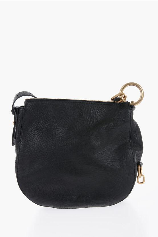 Burberry Grained Leather KNIGHT Bag with Lobster Clasp