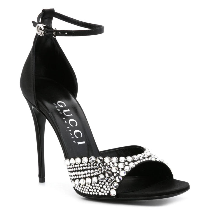 Shoes - GUCCI 110mm Crystal - Embellished Satin Sandals - 749832KND90 - Ask Me Wear