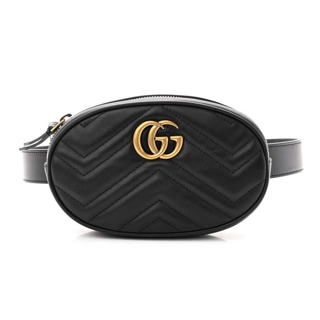 Handbag - GUCCI Black Marmont Belt Bag - 476434DSVRT1000 - Ask Me Wear