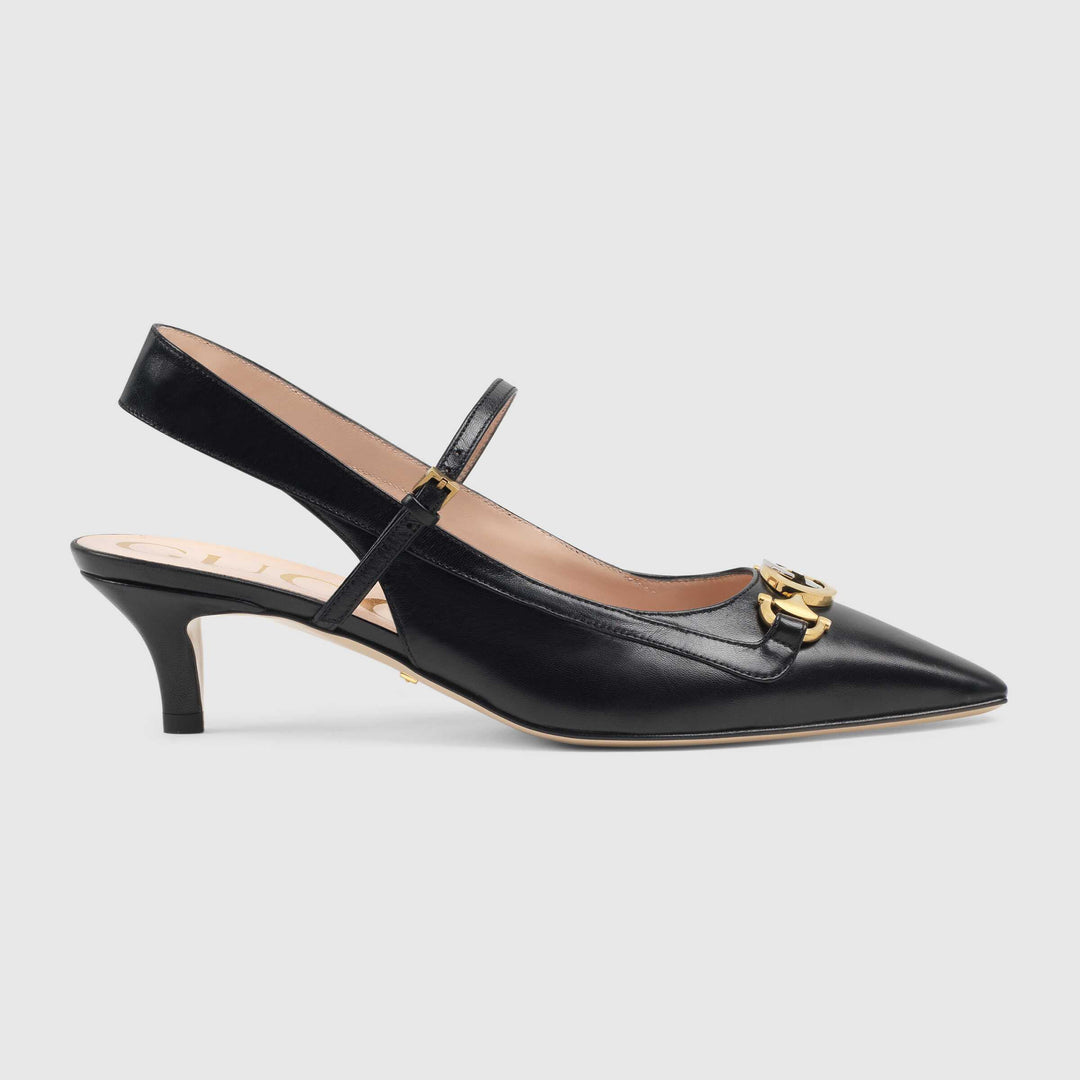 Gucci - Gucci Decollete Leather Slingback Pump - 583300C9D001000 - Ask Me Wear