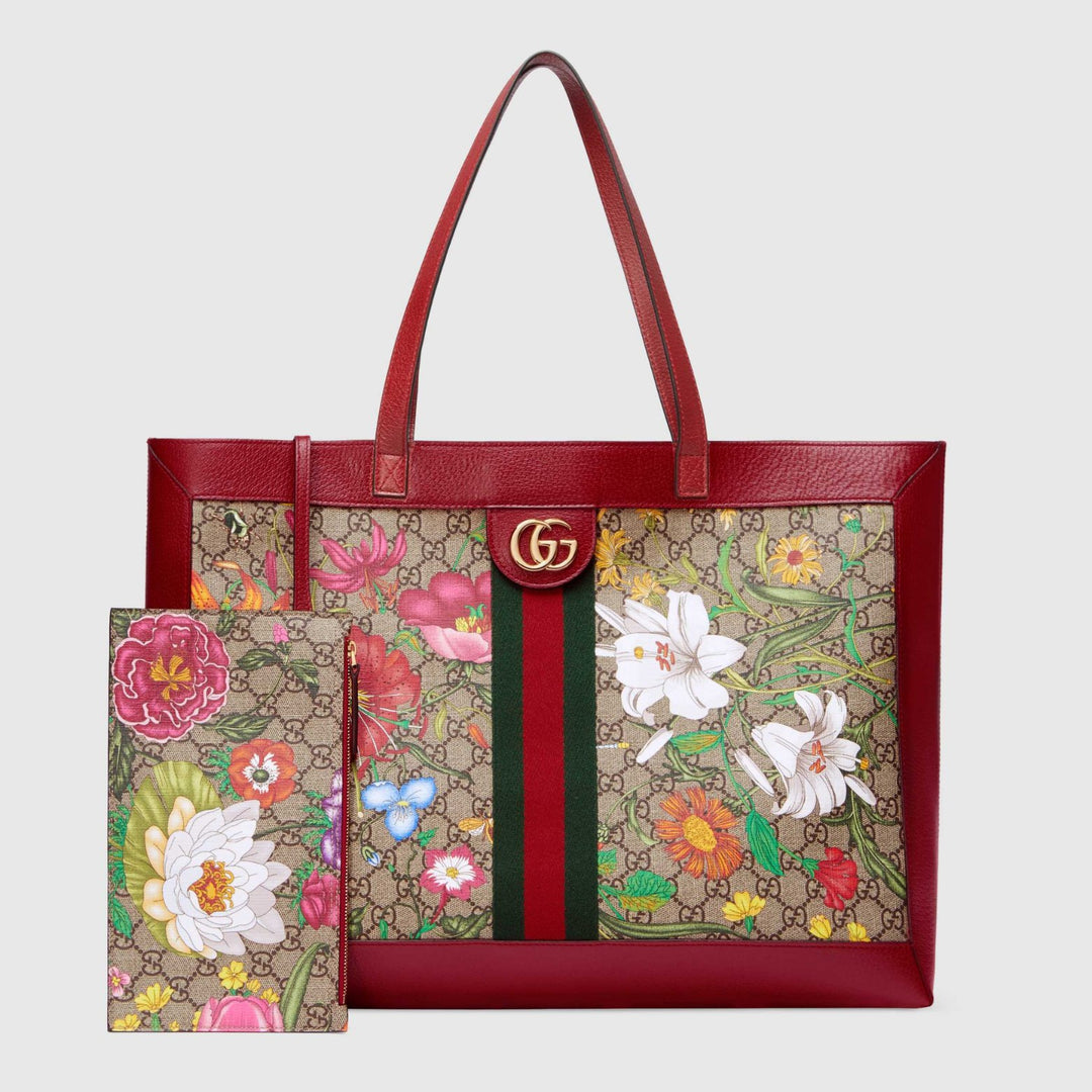 Handbag - GUCCI Flora Print Tote Bag - 547947HWHAC8722 - Ask Me Wear