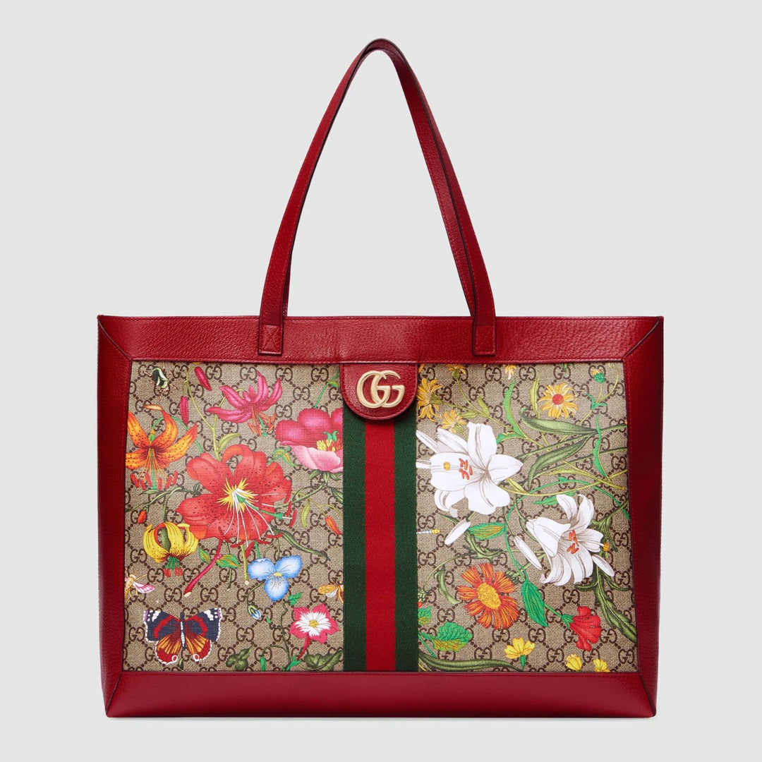 Handbag - GUCCI Flora Print Tote Bag - 547947HWHAC8722 - Ask Me Wear