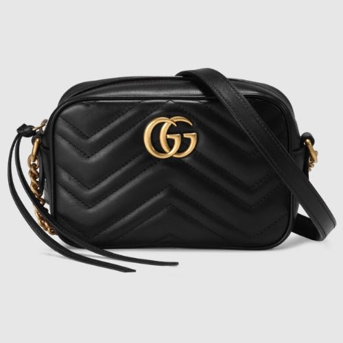 Handbag - GUCCI GG Marmont mini shoulder bag with gold - tone trim - 448065 DTD1T 1000 - Ask Me Wear