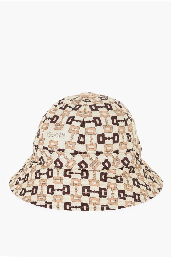 Accessories - Hats - Gucci Horsebit Print Bucket Hat - 8130595228 - Ask Me Wear