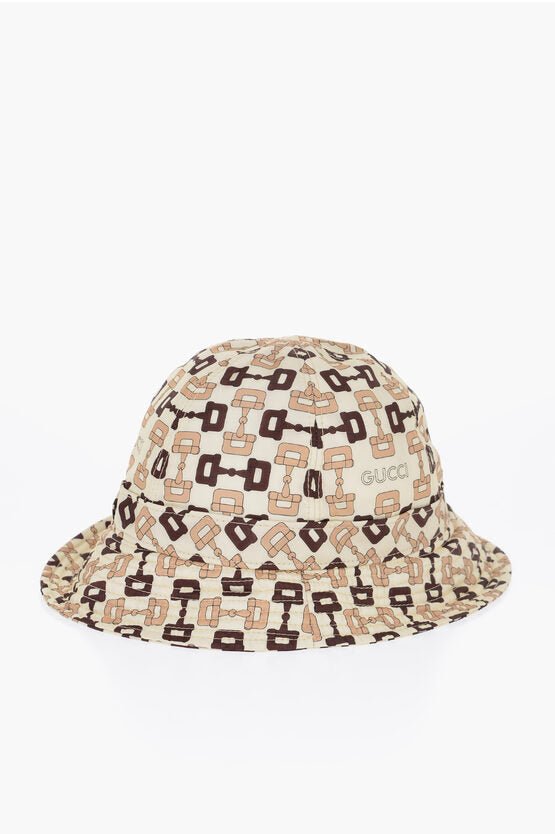 Accessories - Hats - Gucci Horsebit Print Bucket Hat - 8130595228 - Ask Me Wear