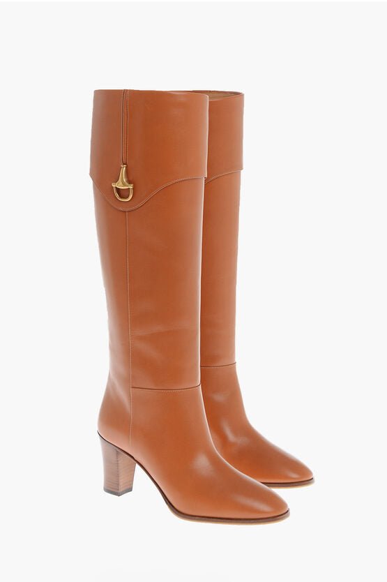 Shoes - Gucci Leather ELIZABETH Under - the - Knee Boots 7cm - 8107877526 - Ask Me Wear