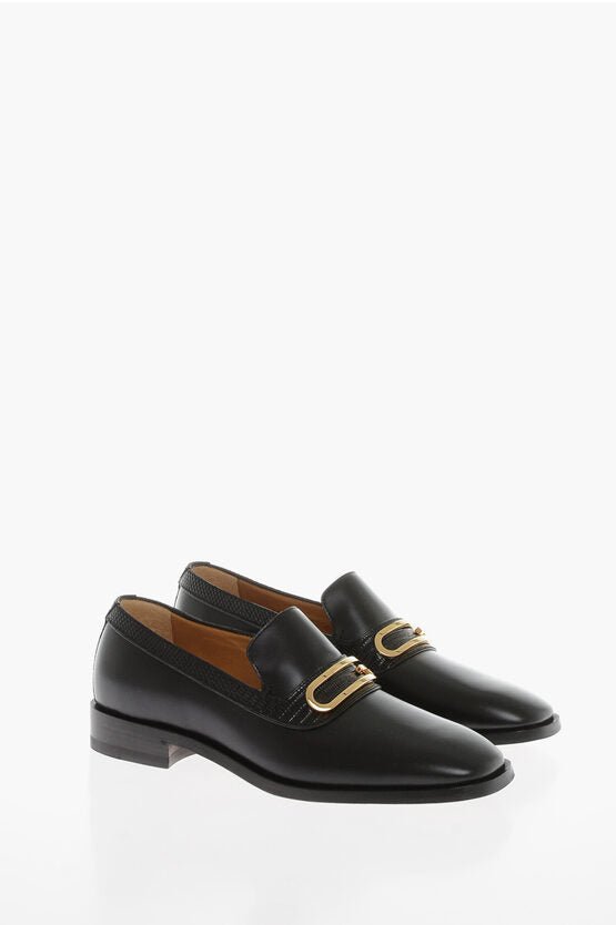 Shoes - Gucci Leather Penny Loafer with Geometric G Logo - 8130639624 - Ask Me Wear