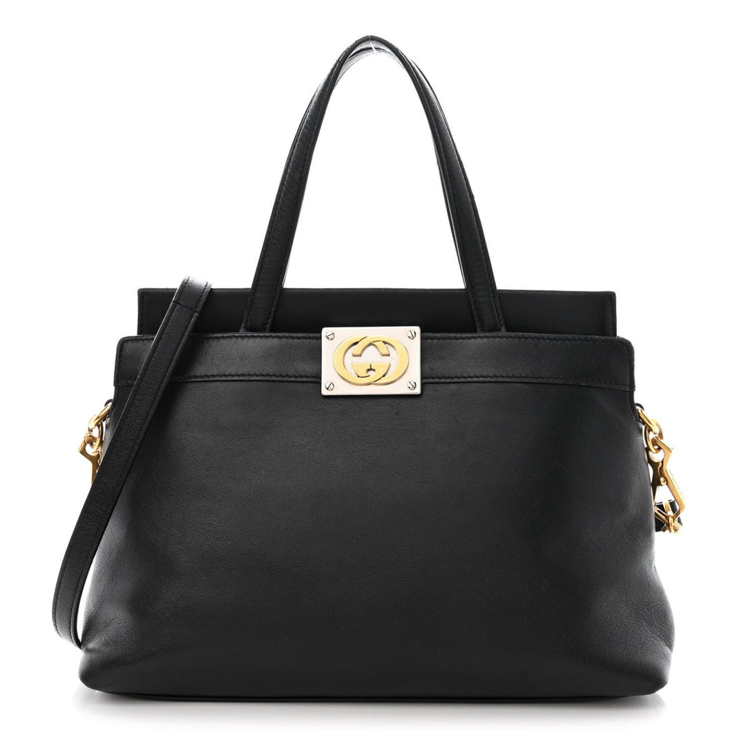 Handbag - GUCCI Leather Small Top Handle Black - Top Handel Small Black - Ask Me Wear