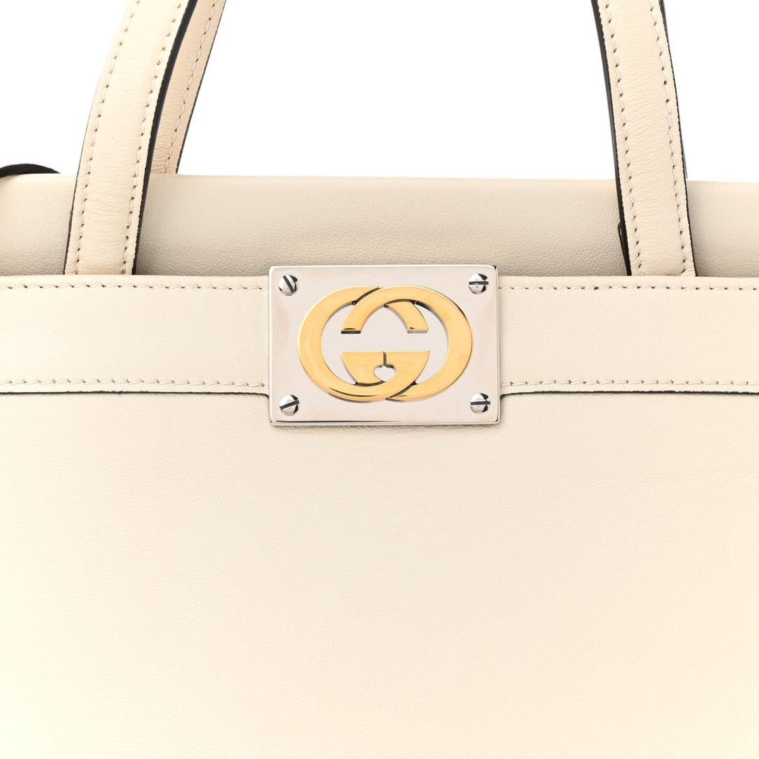 Handbag - GUCCI Leather Small Top Handle White - Top Handel Small White - Ask Me Wear