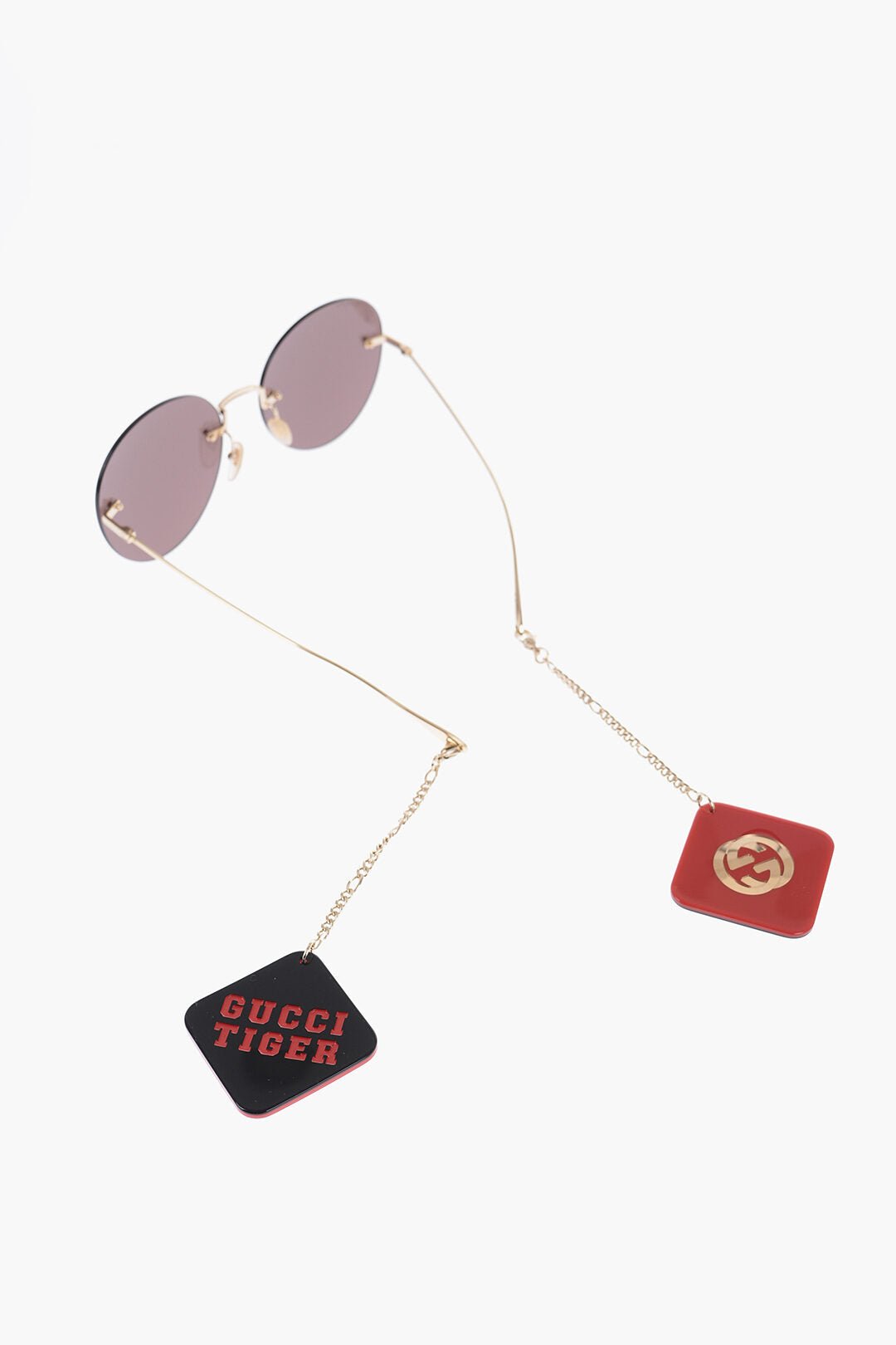 Other - Gucci Metal Frame Round Sunglasses Enriched by Removable Pendants - 8102702566 - Ask Me Wear