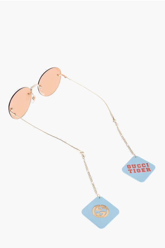 Pendant - Gucci Metal Frame Round Sunglasses Enriched by Removable Pendants - 889652387673 - Ask Me Wear