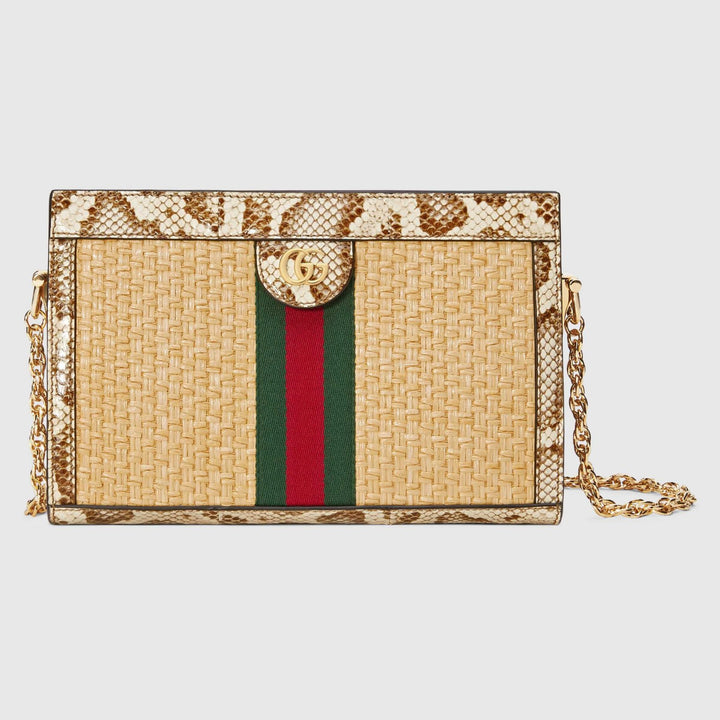 Handbag - GUCCI Ophidia Straw Small Shoulder Bag - 503877974CG9565 - Ask Me Wear