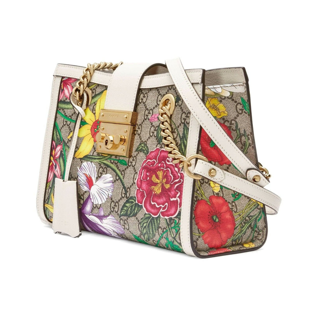 Handbag - GUCCI Padlock GG Flora Small Shoulder Bag - 498156HV8FC9799 - Ask Me Wear