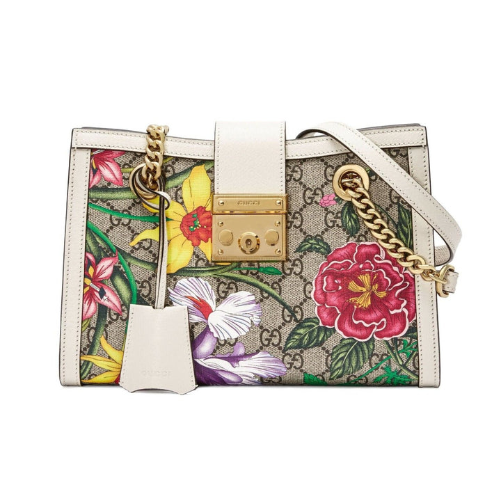 Handbag - GUCCI Padlock GG Flora Small Shoulder Bag - 498156HV8FC9799 - Ask Me Wear