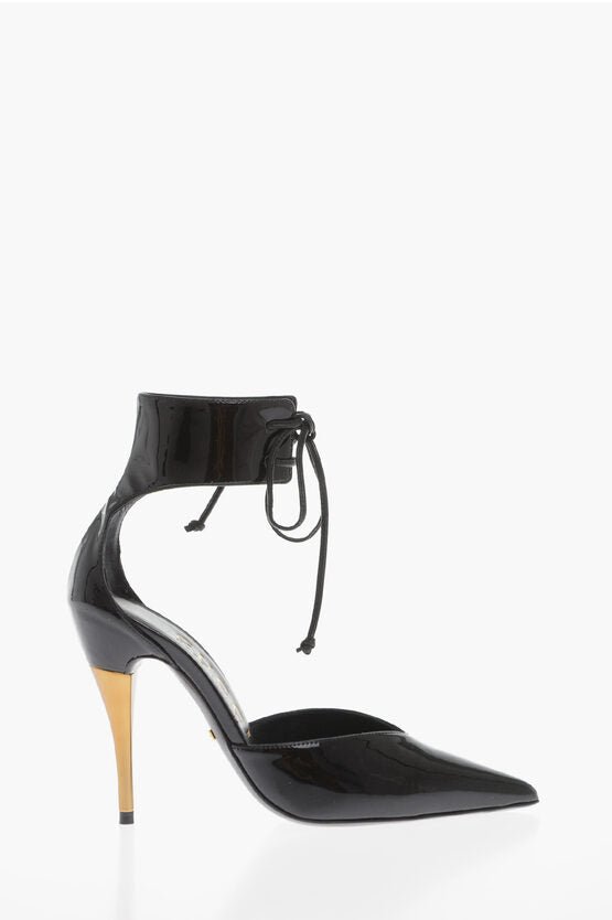 Shoes - Gucci Patent Leather Pumps with Lace - up Detail 10cm - 8108890941 - Ask Me Wear