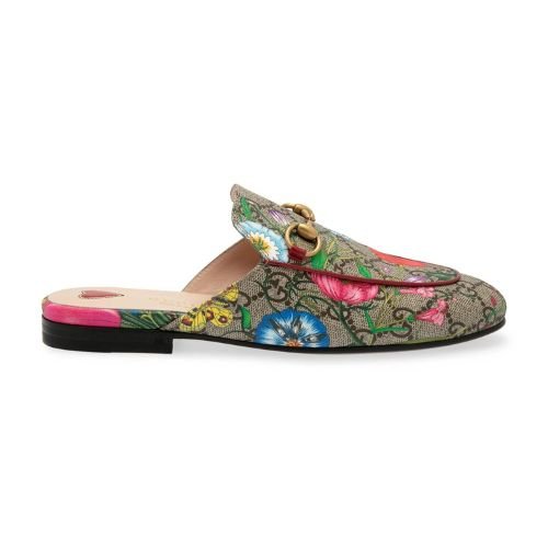 Shoes - GUCCI 'Princetown' GG Floral Print Loafer Mule In Mutlicolor - 432772HT5408489 - Ask Me Wear
