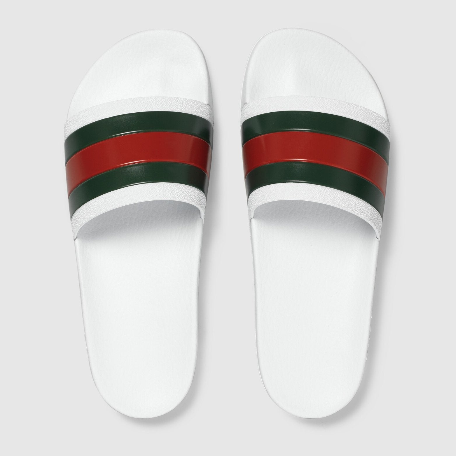 Gucci women s stereo pursuit rubber gg pool slides