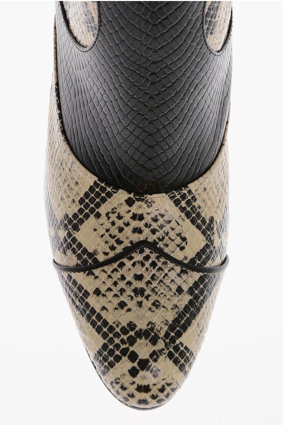 Shoes - Gucci Python Printed Leather Under - the - Knee Boots 11cm - 8104651071 - Ask Me Wear