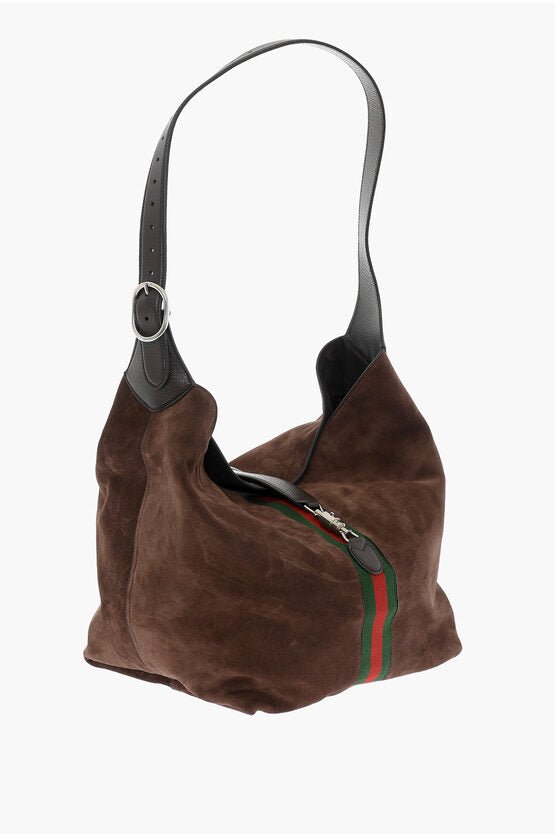 Bags - Gucci Suede JACKIE Shoulder Bag with Removable Pouch - 2000027830480 - Ask Me Wear