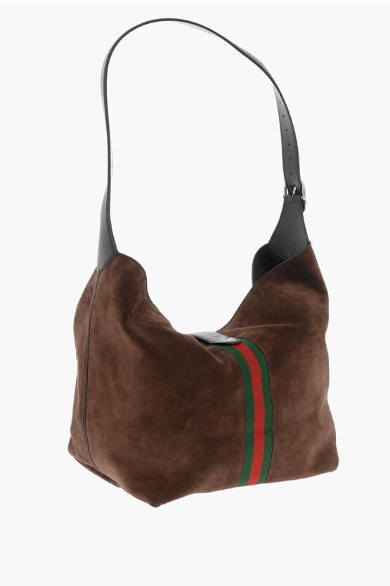 Bags - Gucci Suede JACKIE Shoulder Bag with Removable Pouch - 2000027830480 - Ask Me Wear