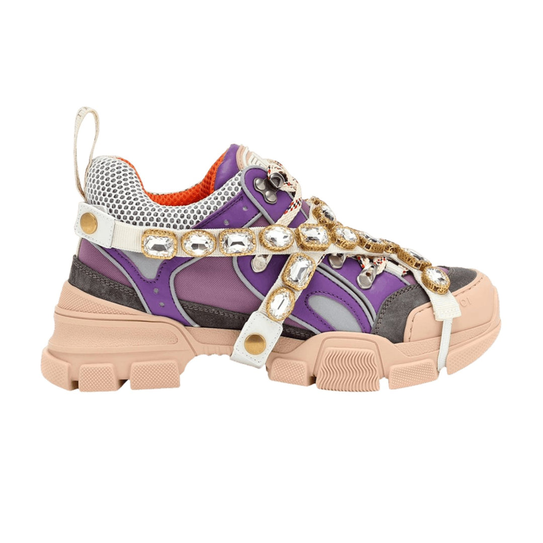 Shoes - Gucci Women's Flashtrek sneaker with removable crystals - 541445 9PKY0 5390 - Ask Me Wear