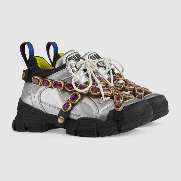 Shoes - Gucci Women's Flashtrek sneaker with removable crystals - Ask Me Wear