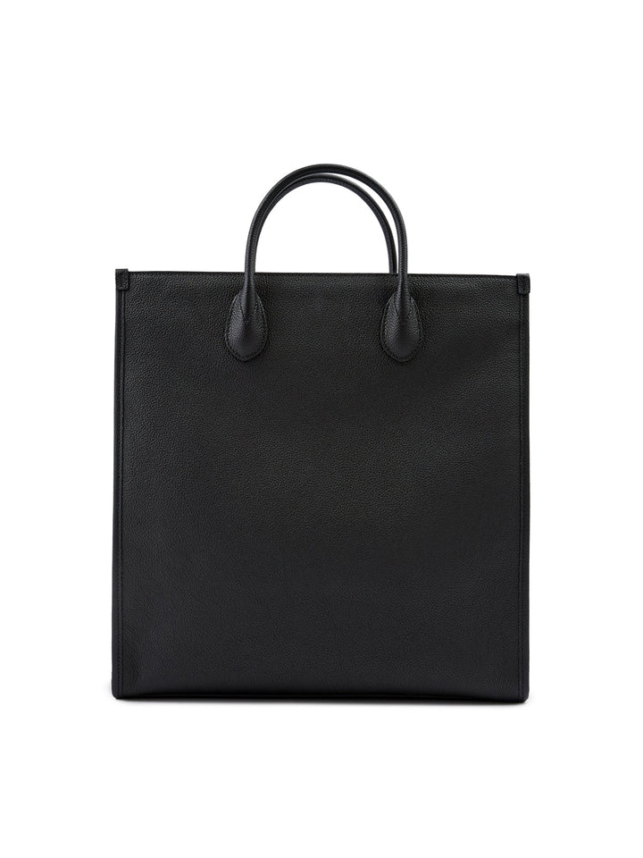 Gucci - Gucci Black Leather Logo Medium Tote Bag - 770975_AACXB_1049 - Ask Me Wear