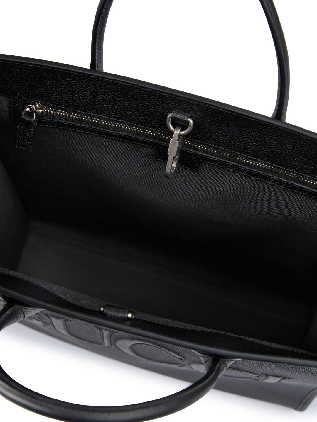 Gucci - Gucci Black Leather Logo Medium Tote Bag - 770975_AACXB_1049 - Ask Me Wear