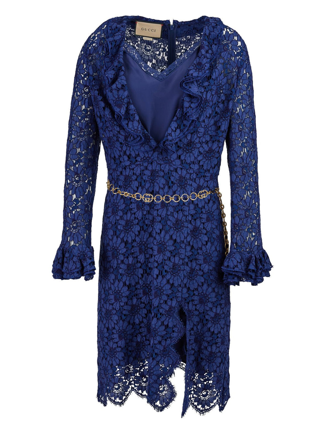 Gucci - Gucci Blu Viscose and Cotton Mid Long Dress - 685923ZJT764912_42 - Ask Me Wear