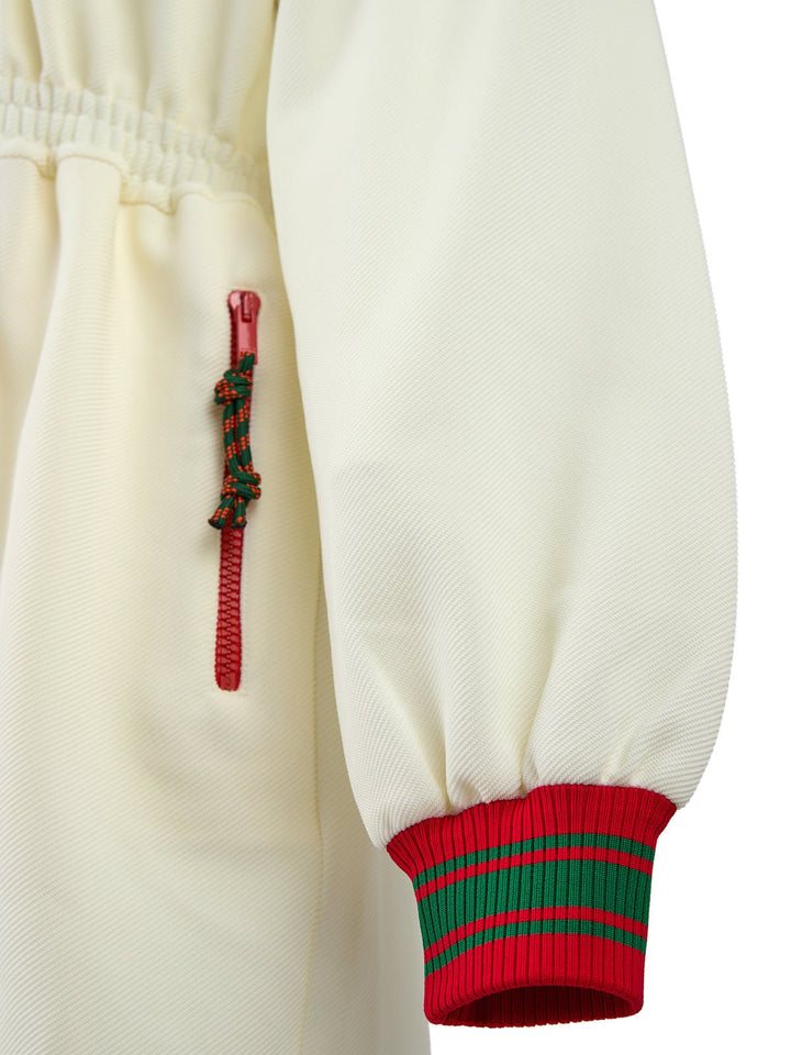 Gucci - Gucci Cream Polyester Hooded Logo Sweatsuit - 720582XJEWO9782 - Ask Me Wear